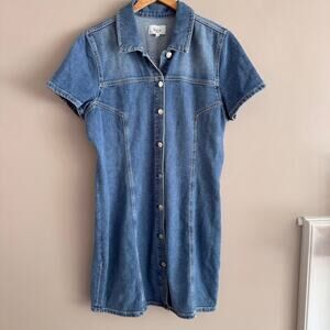 Rails | Dresses | Rails Pasadena Dress In Cadet Blue Button Front Denim  Jean Mini Dress Size Large | Poshmark